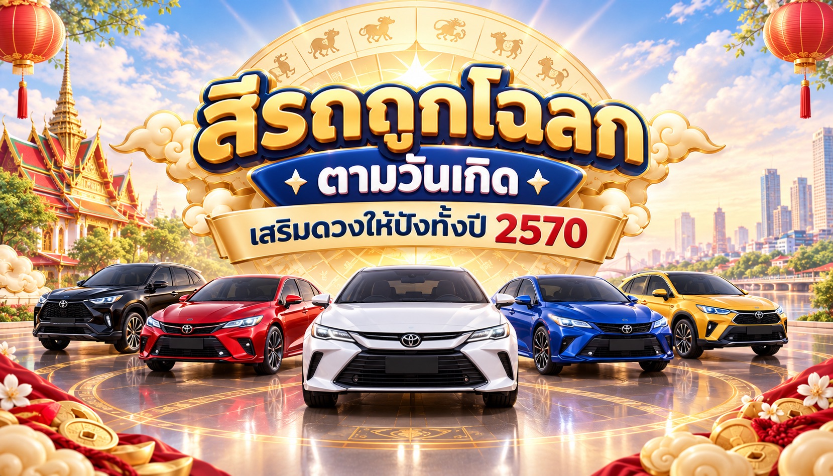 สีรถถูกโฉลก ตามวันเกิด เสริมดวงให้ปังทั้งปี 2570