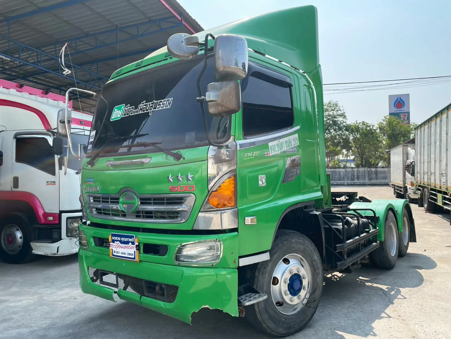 HINO FM2P 380 แรง ปี 56 หัวลาก เขียว