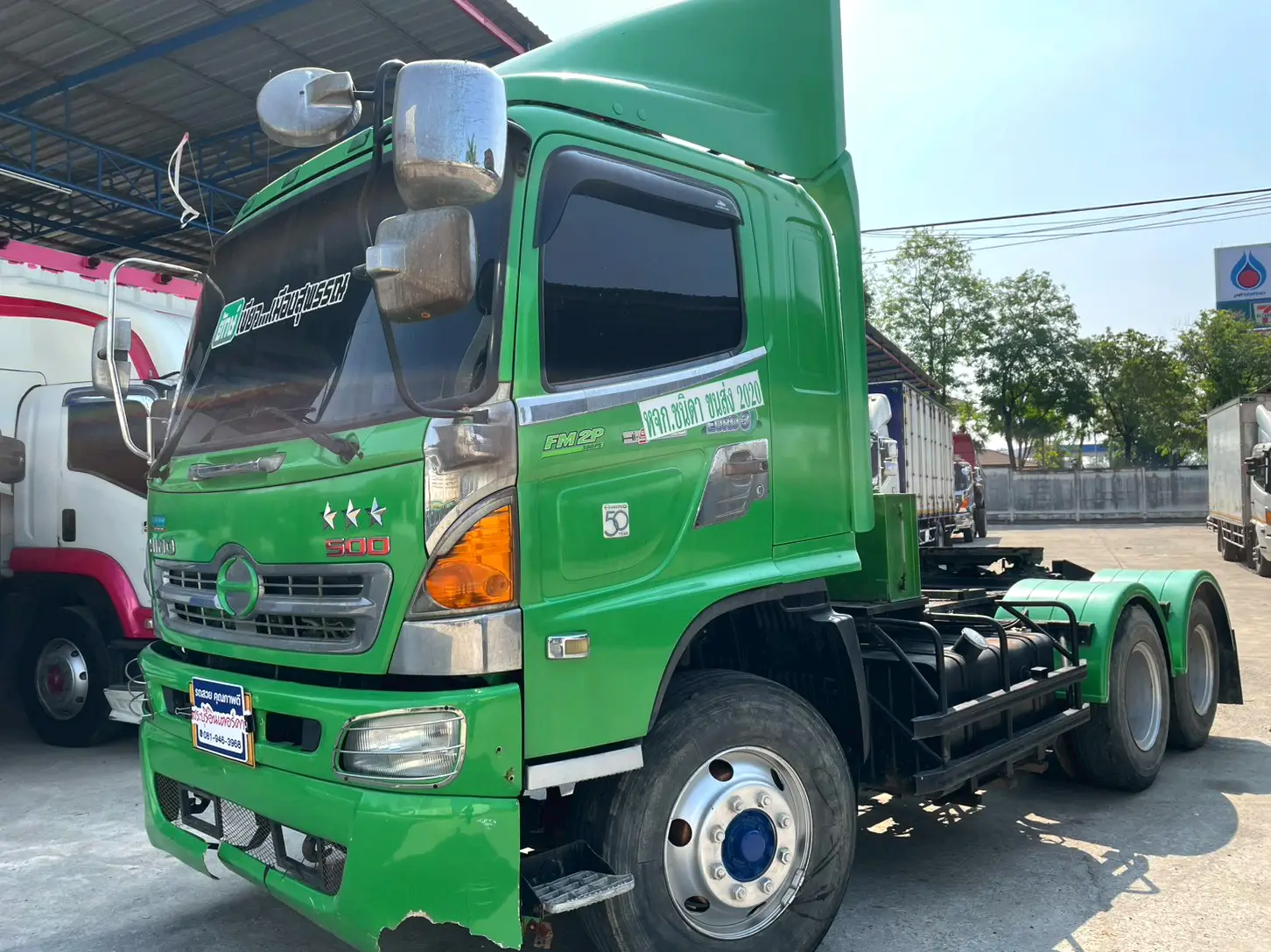 HINO FM2P 380 แรง ปี 56 หัวลาก เขียว