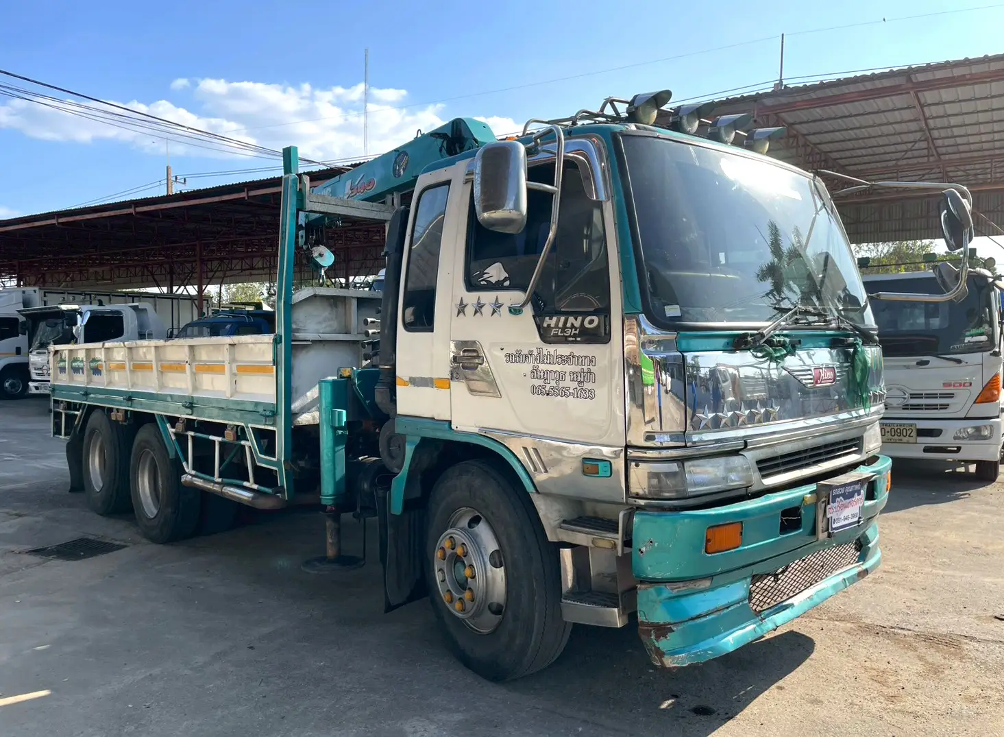 HINO FL3H 195 แรง ปี 36 10 ล้อ เครน