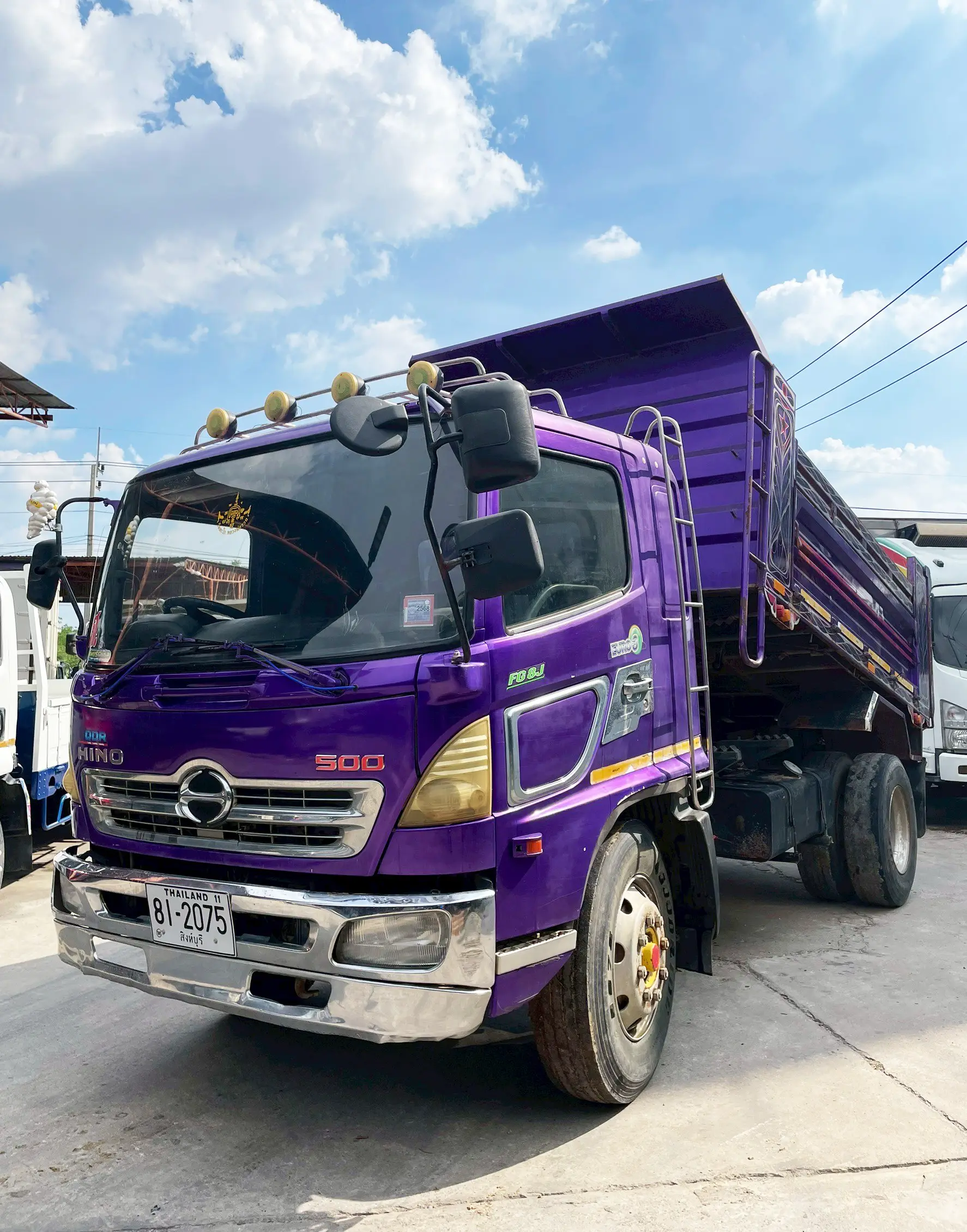 6 ล้อดั้ม HINO FG1J 240 แรง ปี 50  สีม่วง
