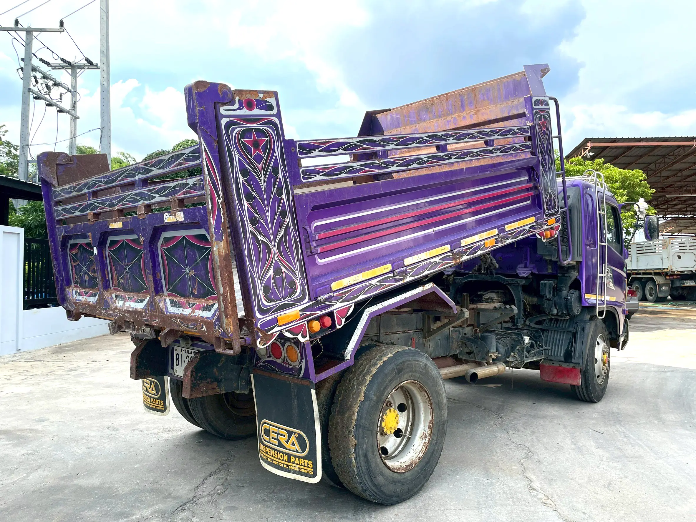 6 ล้อดั้ม HINO FG1J 240 แรง ปี 50  สีม่วง